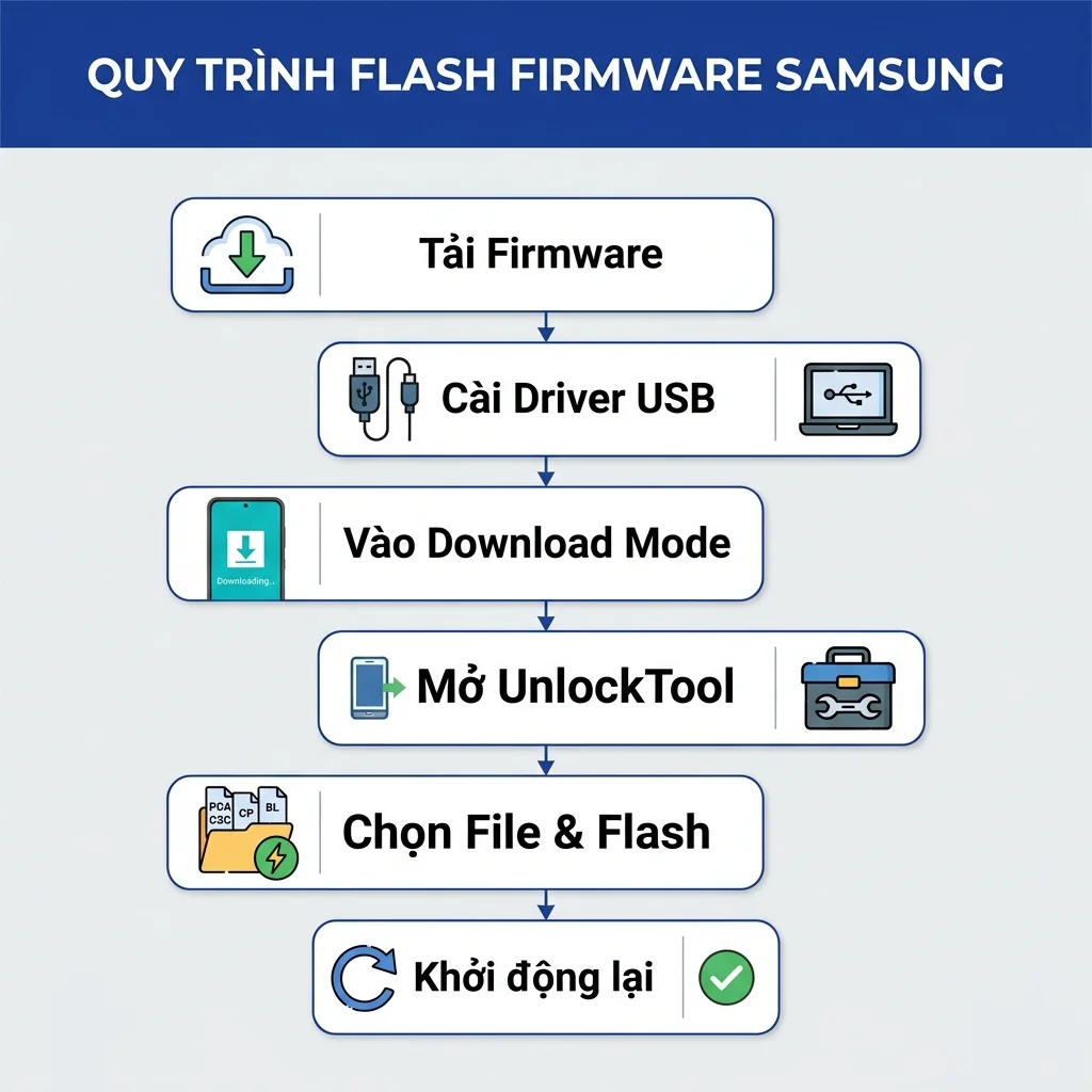 Các bước Flash frimware
