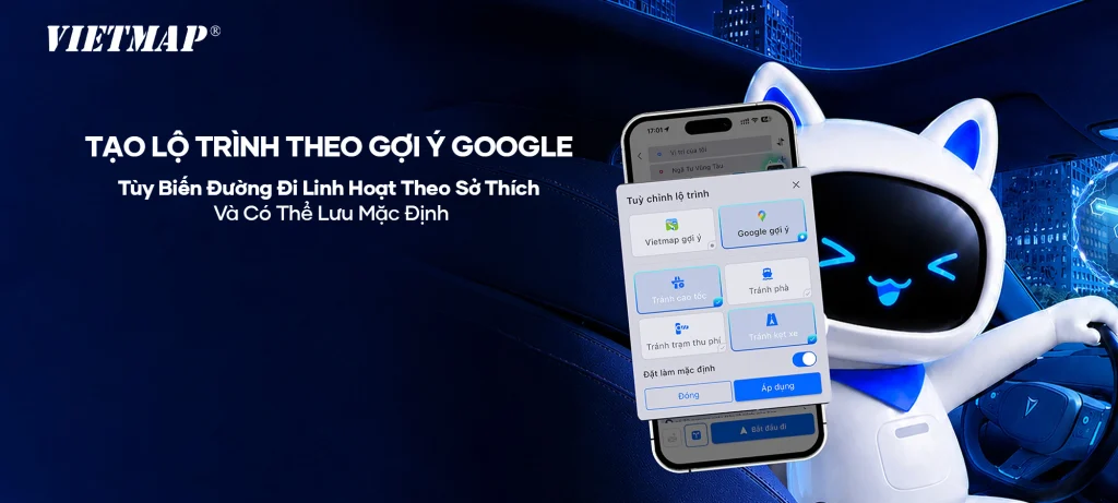 Gỡ bỏ giới hạn tạo lộ trình theo gợi ý Google